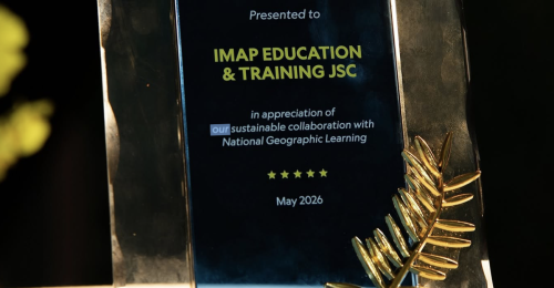 IMAP NHẬN GIẢI THƯỞNG HỢP TÁC BỀN VỮNG CÙNG NATIONAL GEOGRAPHIC LEARNING