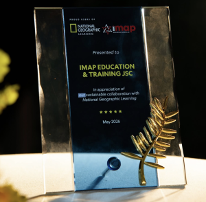 IMAP NHẬN GIẢI THƯỞNG HỢP TÁC BỀN VỮNG CÙNG NATIONAL GEOGRAPHIC LEARNING