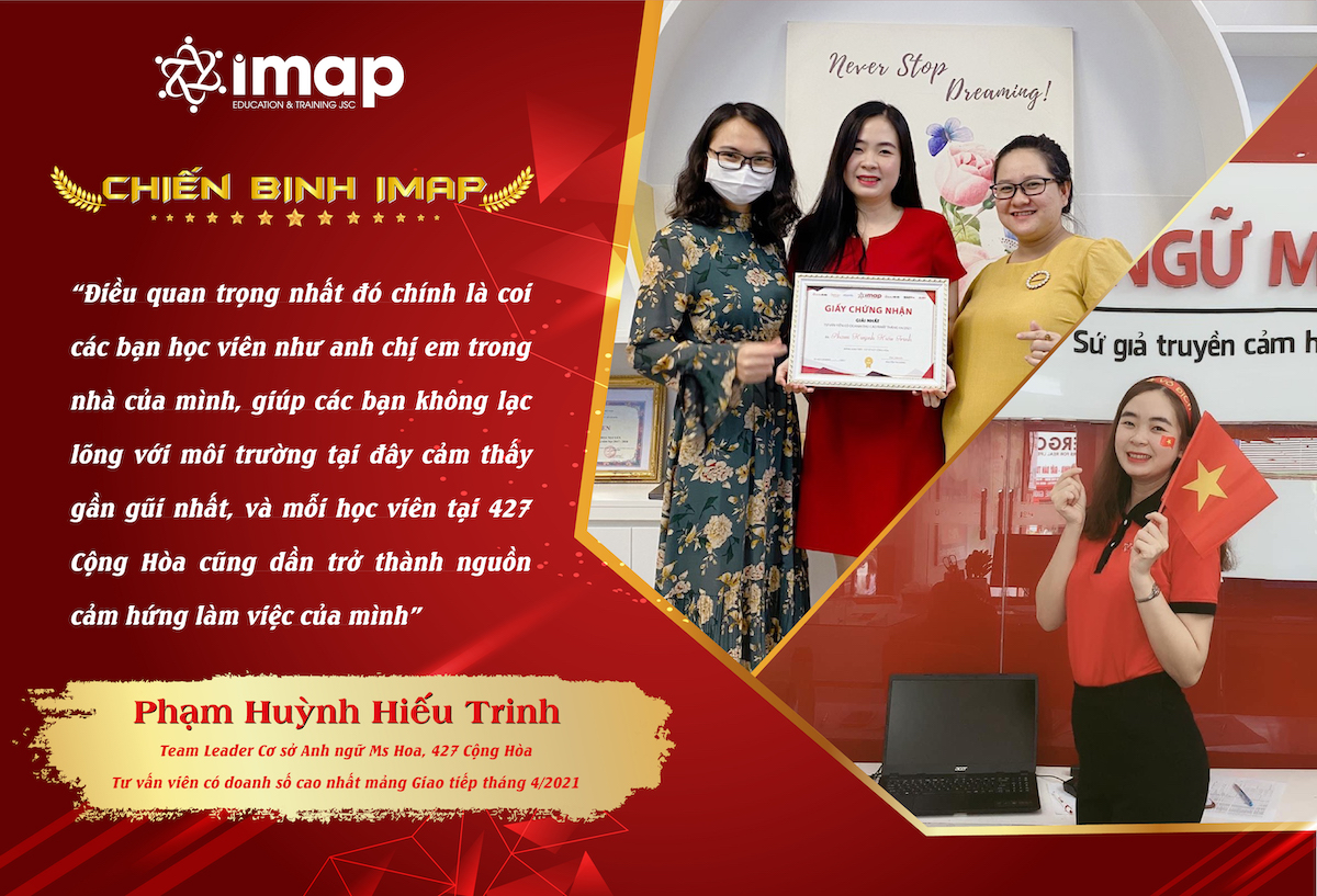 Phạm Huỳnh Hiếu Trinh - Chiến binh Tận tâm, Trách nhiệm và Nhiệt huyết của IMAP Việt Nam 