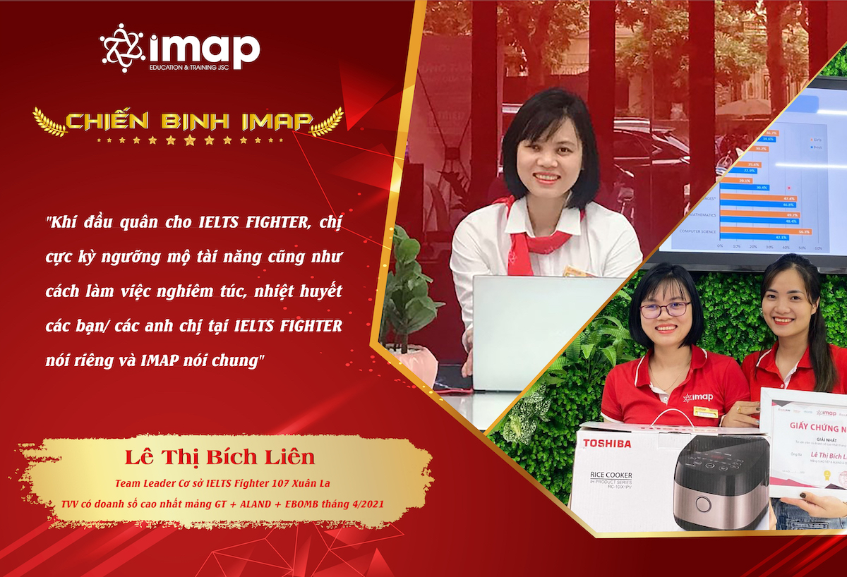 Chiến binh Lê Thị Bích Liên - Team Leader cơ sở IELTS Fighter 107 Xuân La - Tấm gương sáng về tinh thần “Dám nghĩ dám làm” trong mùa dịch.