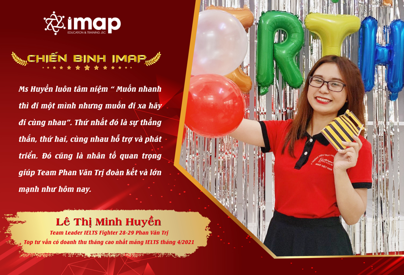 Lê Thị Minh Huyền - Top tư vấn có doanh thu tháng cao nhất mảng IELTS tháng 4/2021